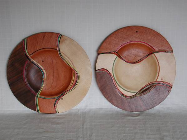 Composite three - timber plates